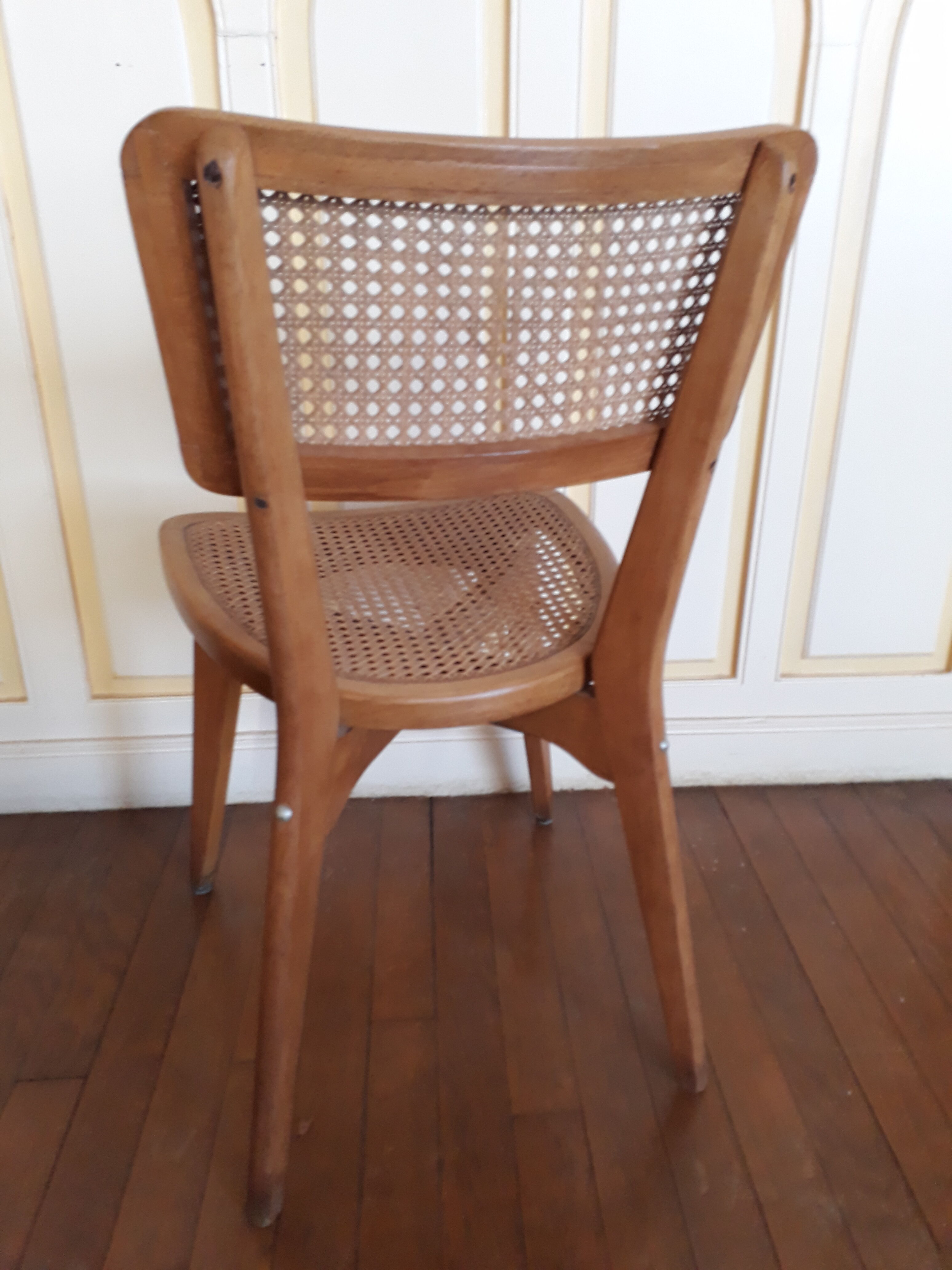 Chair rare Monoblock 1950 caning
