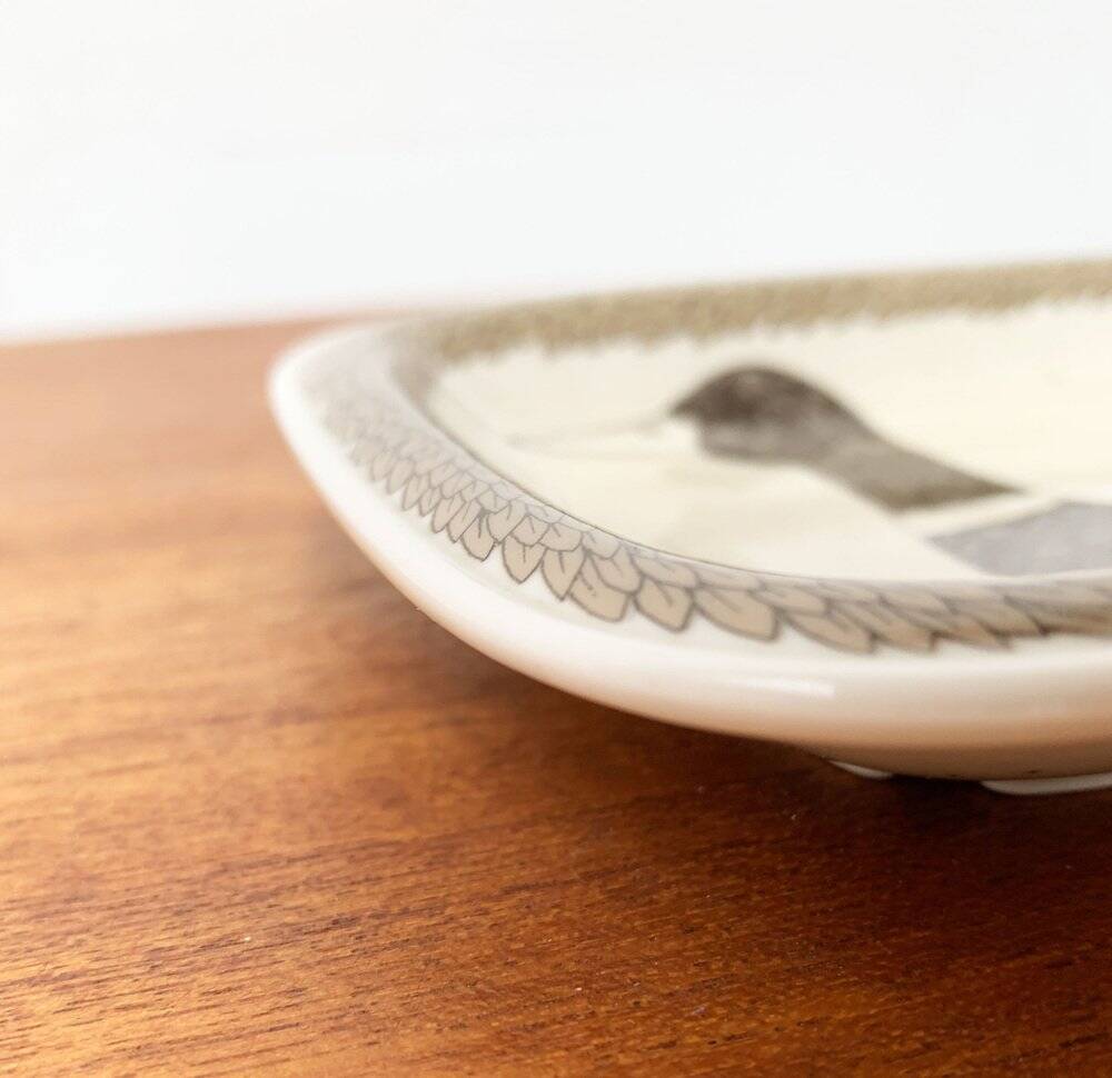 Vintage German ceramic bird plate by Thomas.