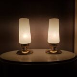 Ensemble de 2 lumières de table en laiton années 60 Allemagne