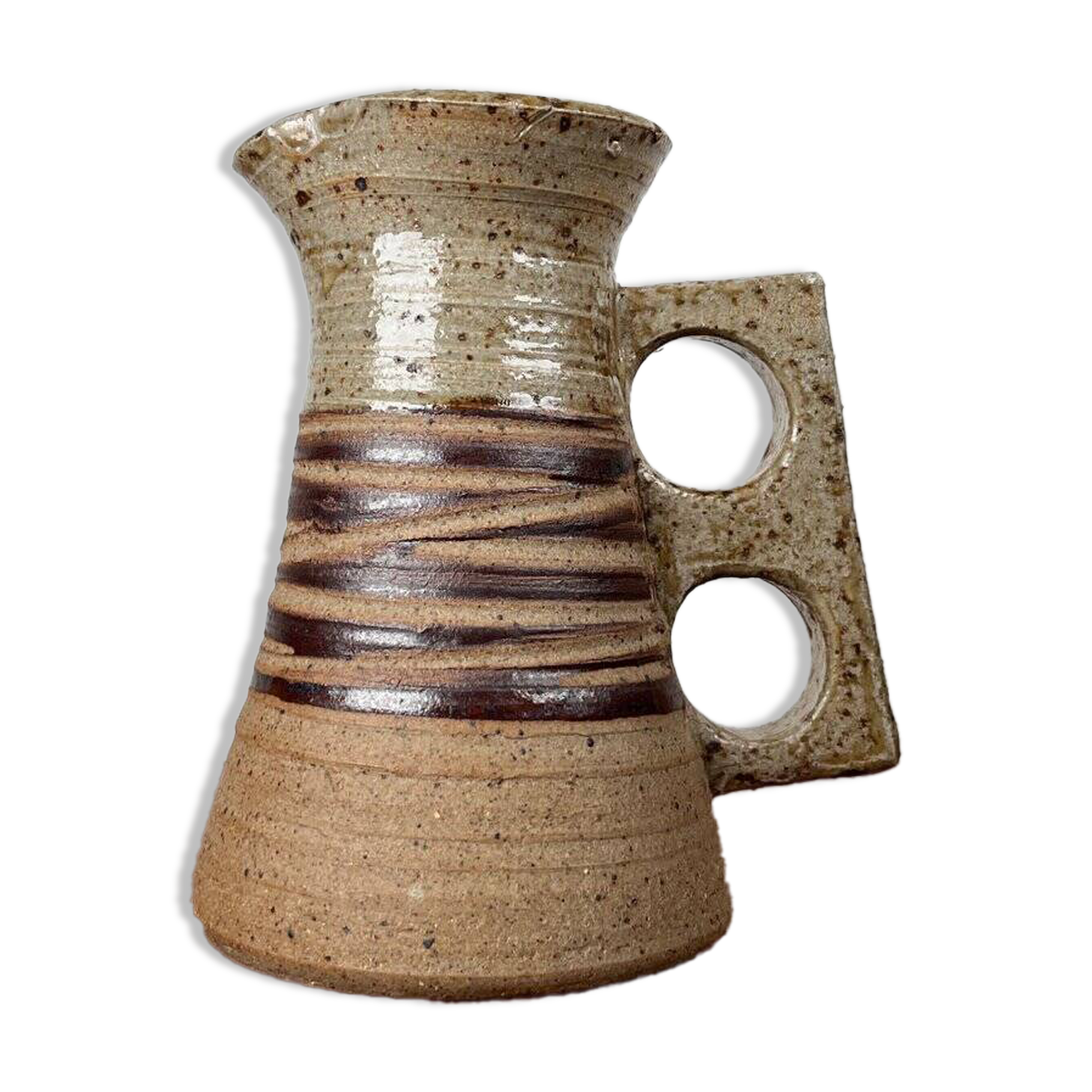 Danish modern studio pottery vase by Tue Poulsen for Tue Keramik, 1960.