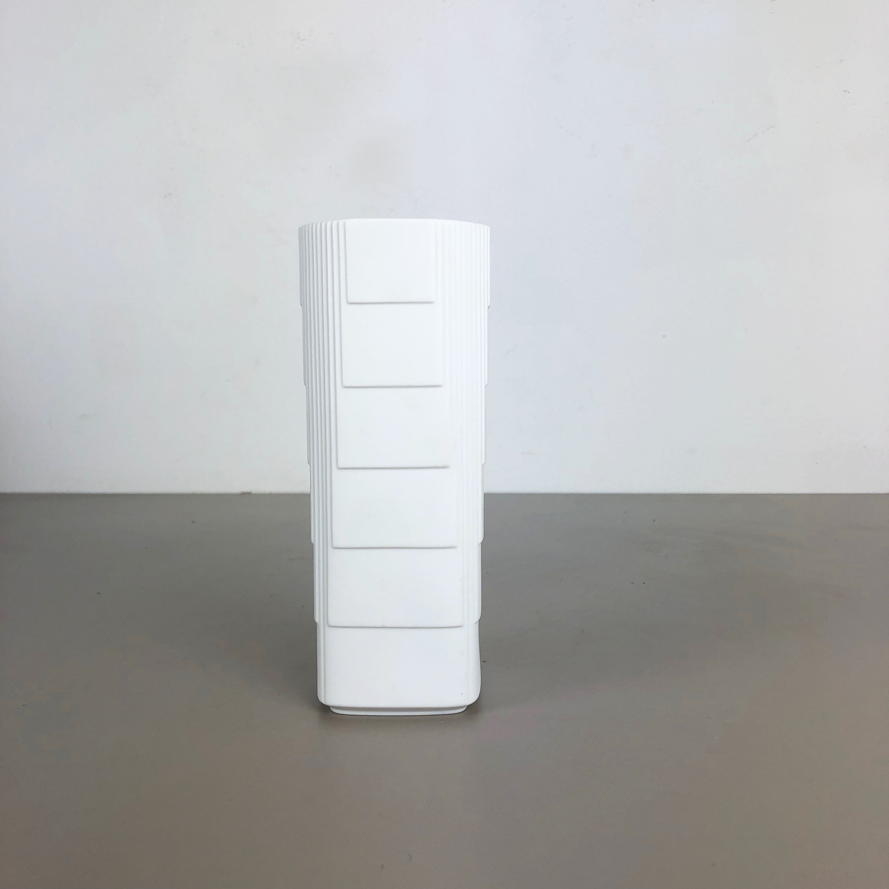 Original porcelain op art vase by Christa Galtz for Rosenthal Germany, 1970s