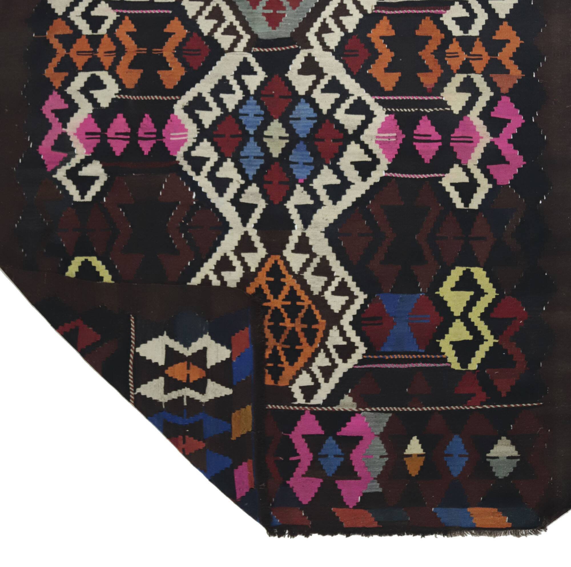 Turkish Kilim Yuruk Vintage 172x245 cm Geometric Motifs