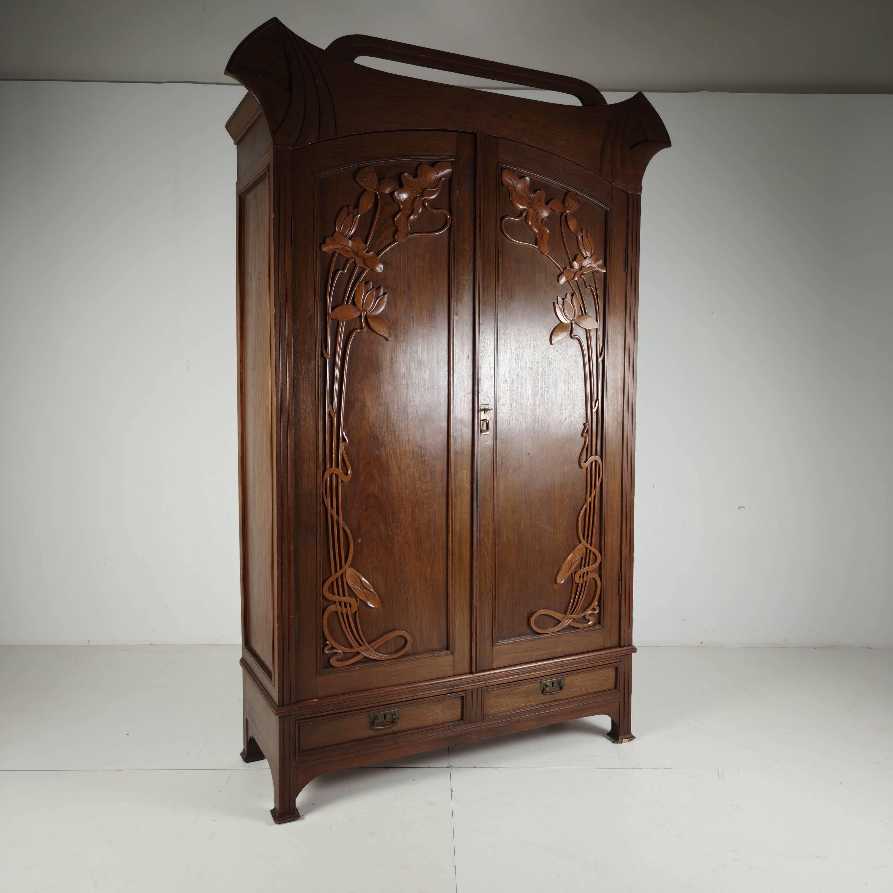 Art Nouveau Wardrobe, circa 1900