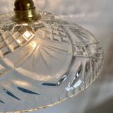Vintage moulded glass pendant light - tableware collection -