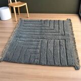 Tapis berbere gris fait main en laine