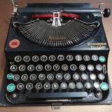 Remington portable typewriter from the 1930s and safe