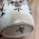 Antique ironstone cup from Sarreguemines with polychrome decoration.