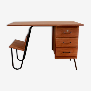 Bureau moderniste teck de marque Spirol 1960