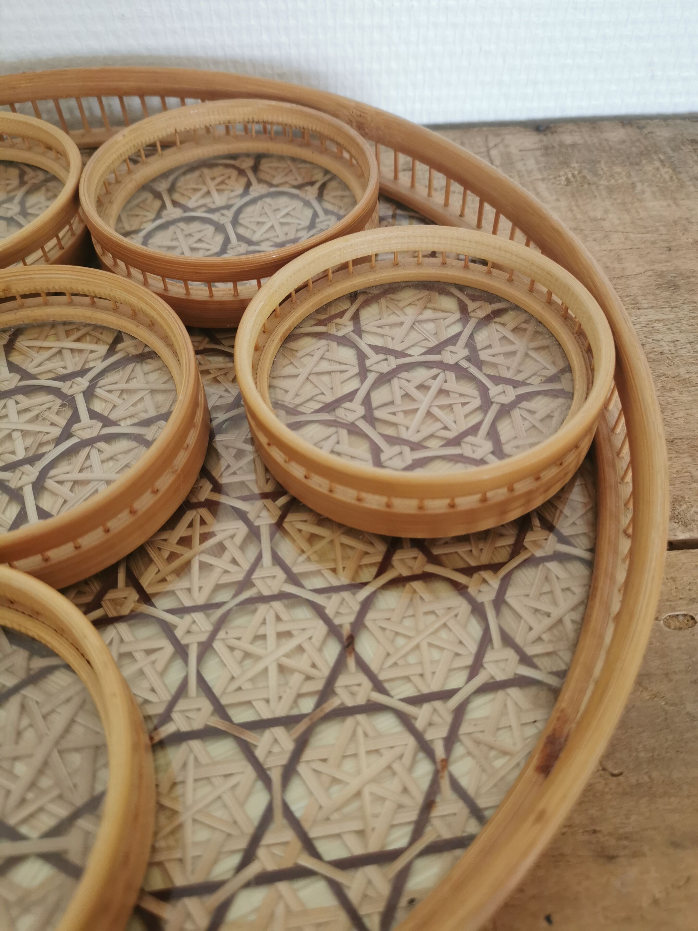 Tray and its 6 vintage sets