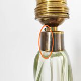 Val Saint Lambert crystal lamp base