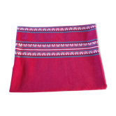 Ancienne nappe rectangulaire rouge Basque