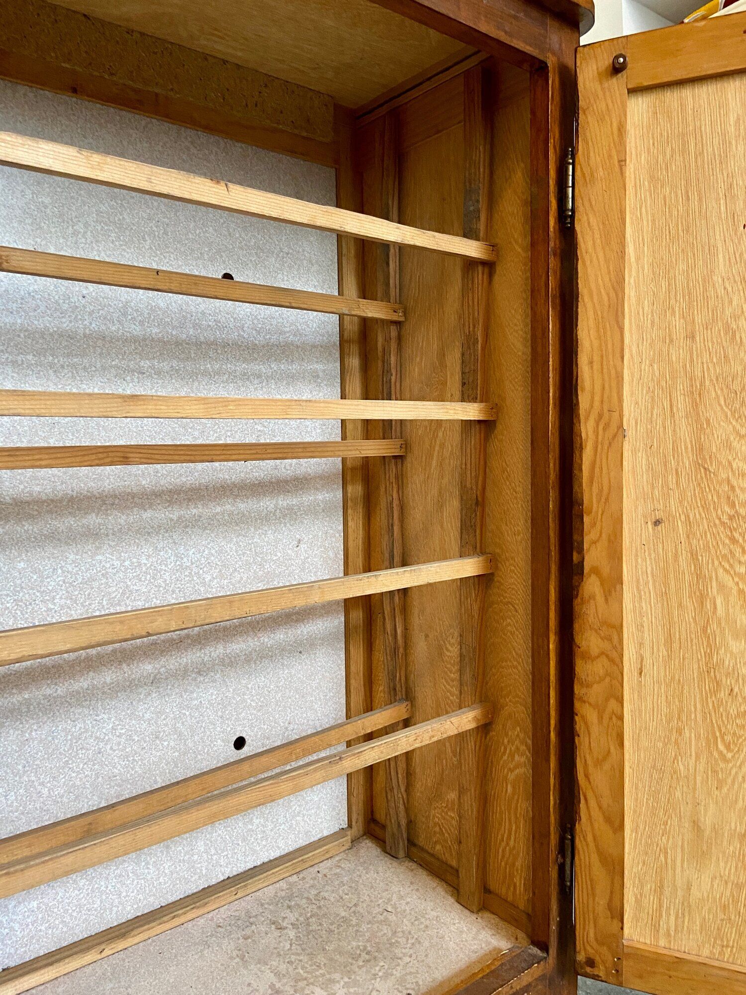 Dark wood shoe cabinet
