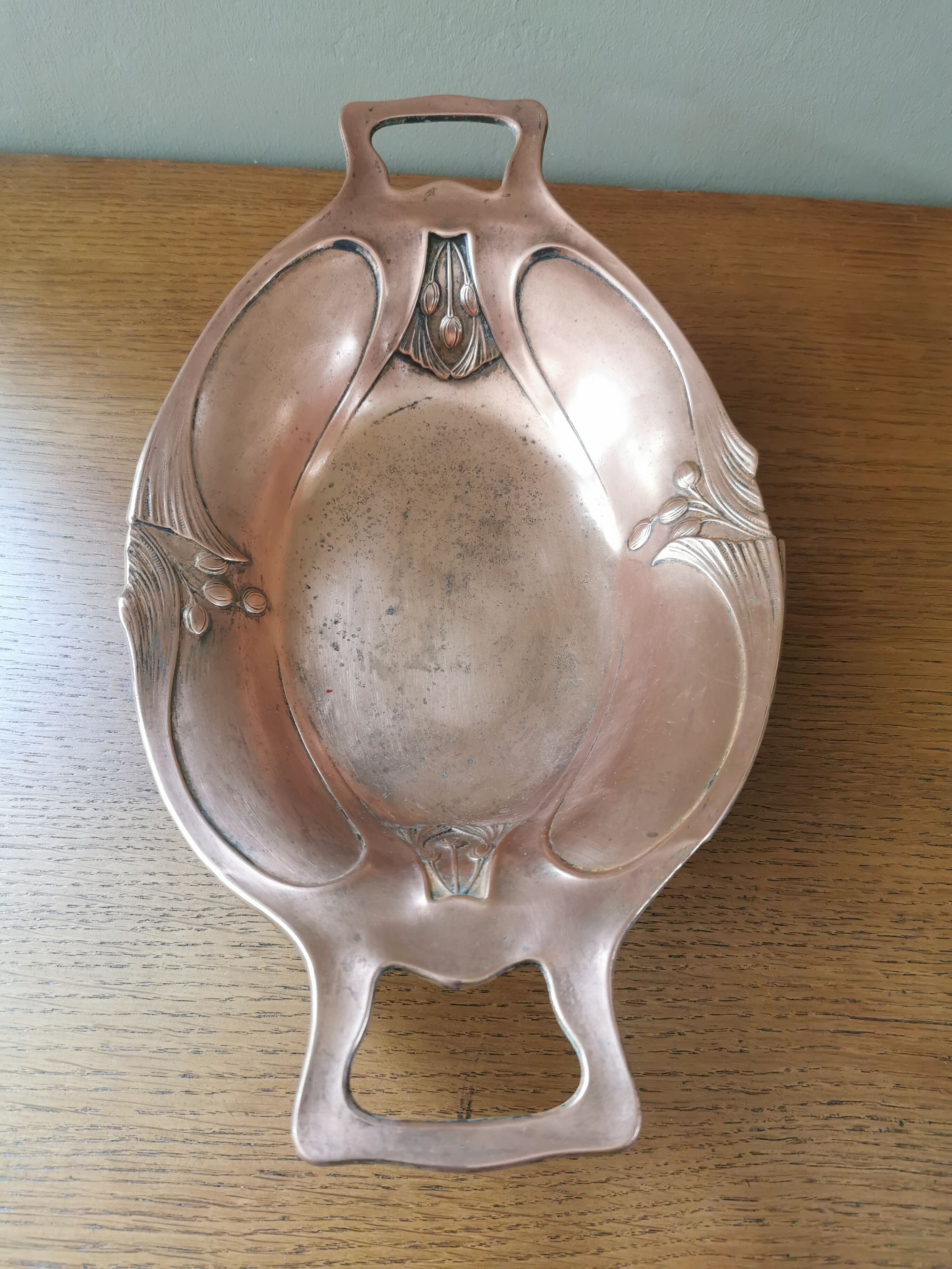 Art Nouveau copper cup