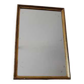 Antique rectangular gilded wood mirror