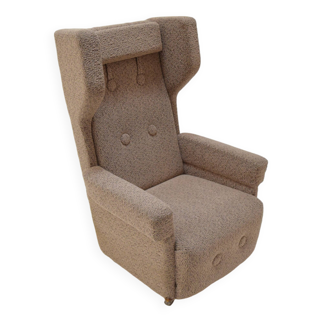 Comfortable armchair with wheels, Czechoslovakia, 1950's