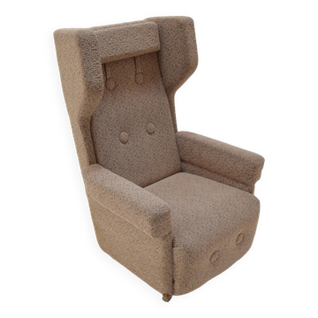 Comfortable armchair with wheels, Czechoslovakia, 1950's