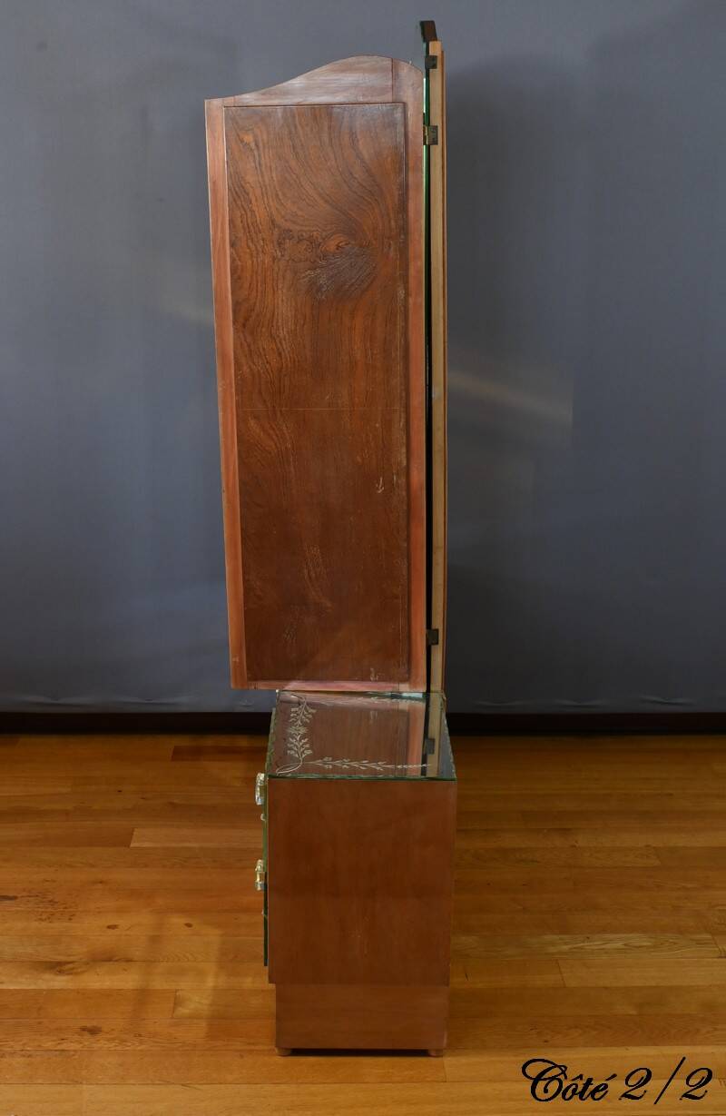 Fruitwood glass dressing table – 1950