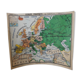 Old school vintage Europe 1960 map