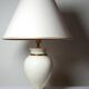 Ivory crackled earthenware lamp, in the style of vintage Le Dauphin.