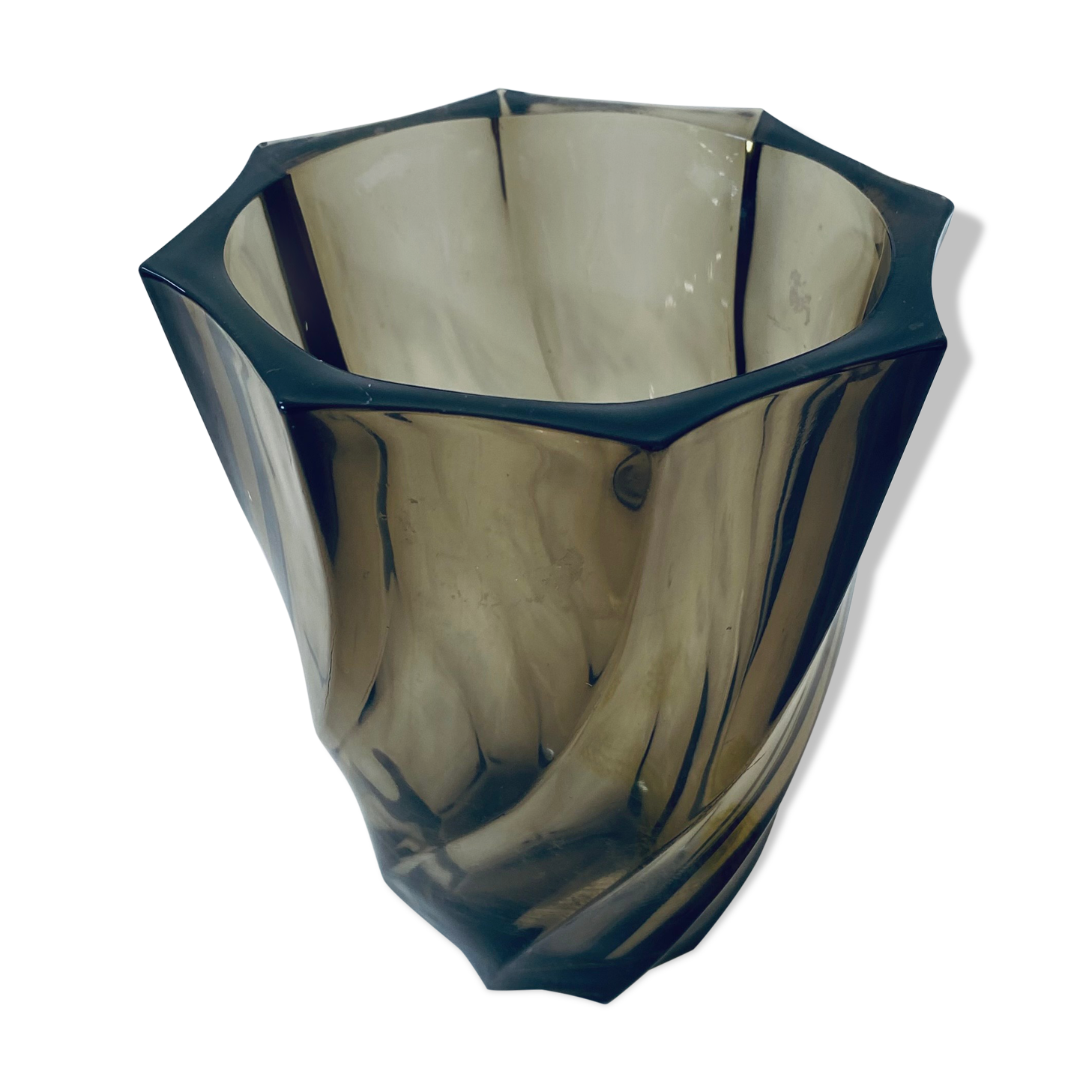 Luminarc smoked glass vase