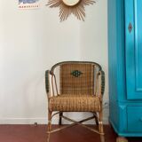 Vintage wicker armchair