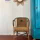 Fauteuil en osier vintage