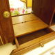 Art Deco extra furniture 1920/1940 to install or fix, wooden, central mirror, 2 doors, 1 drawer