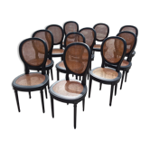 11 chaises cannées