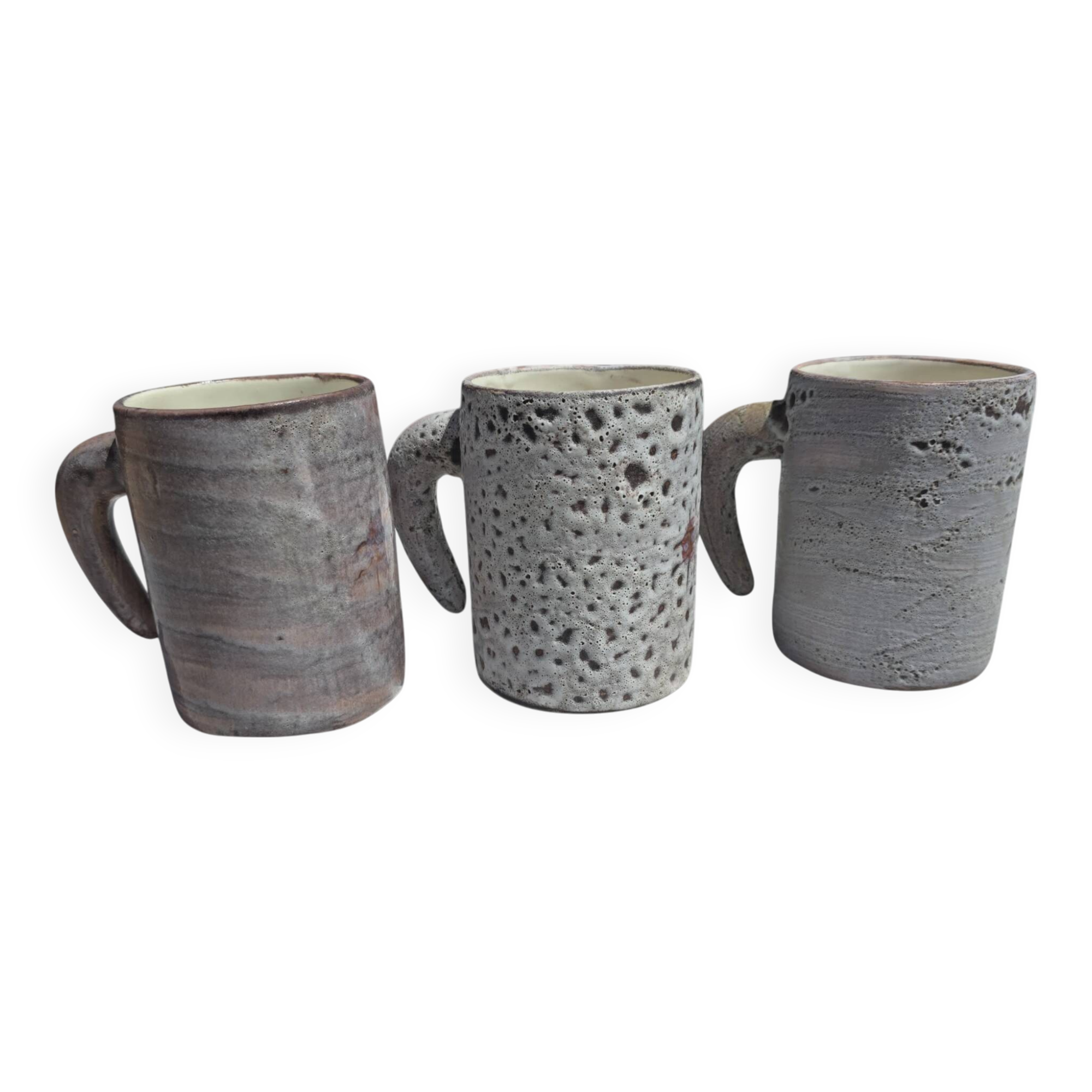 Mid-Century Ceramic Mugs by Francis & Josette Bonaudi for Vallauri