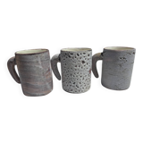 Tasses Mid-Century en Céramique par Francis & Josette Bonaudi pour Vallauri