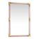Elegant Modern Pink and Gold Mirror with Torchon Murano Glass Work