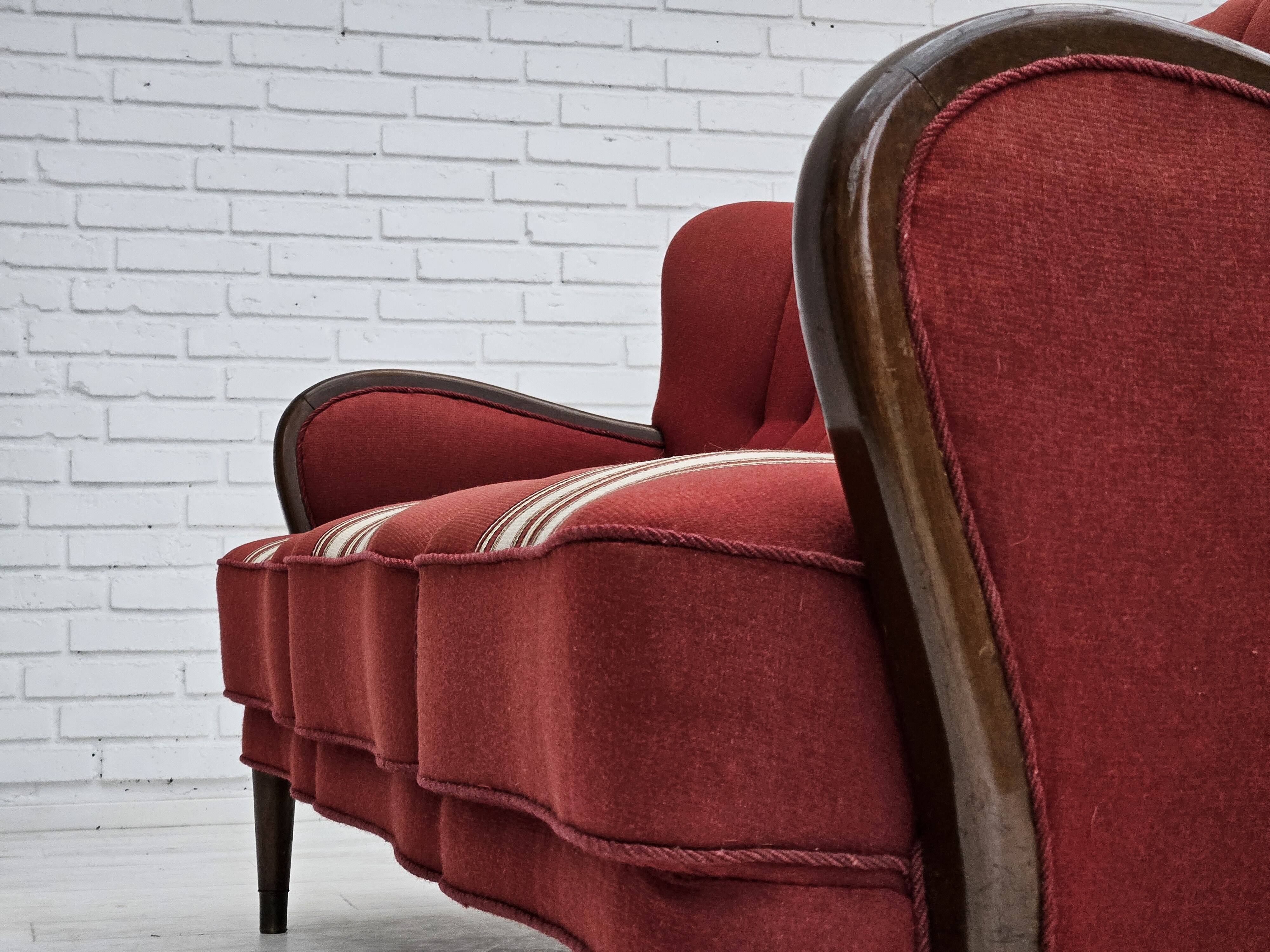 1960s, Danish 3-seater sofa by Alfred Christensen, furniture wool.