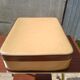Paire ancienne valise carton marron & beige avec anse bakélite vintage