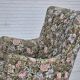 1970s, Danish armchair, reupholstered, flowers furniture fabric.