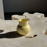 Small light yellow ball vase