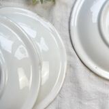 3 Assiettes en faïence Italienne mouchetée noir et blanc