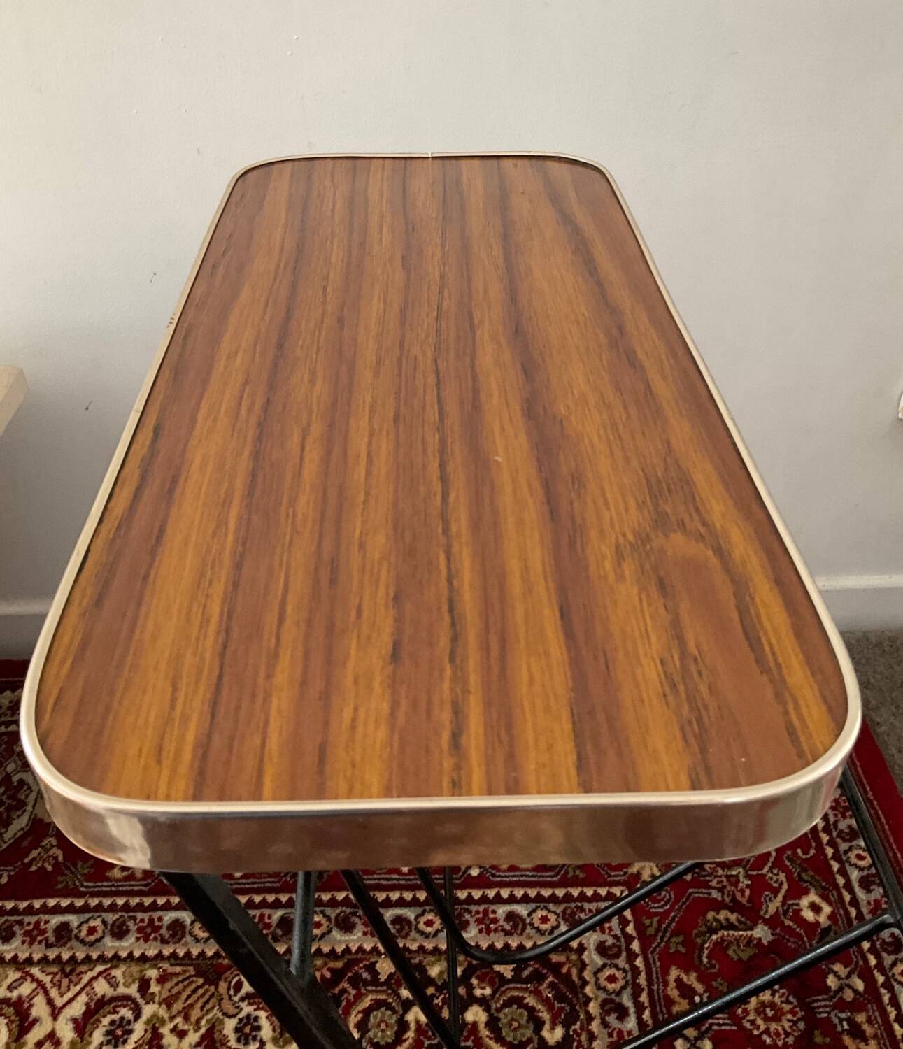 Vintage side table with magazine holder