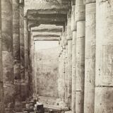 Photographie, tirage albuminé - Abidos, temple de Séthi 1er, Pascal Sébah (1823-1886)