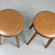 Mid-century brown leatherette stools