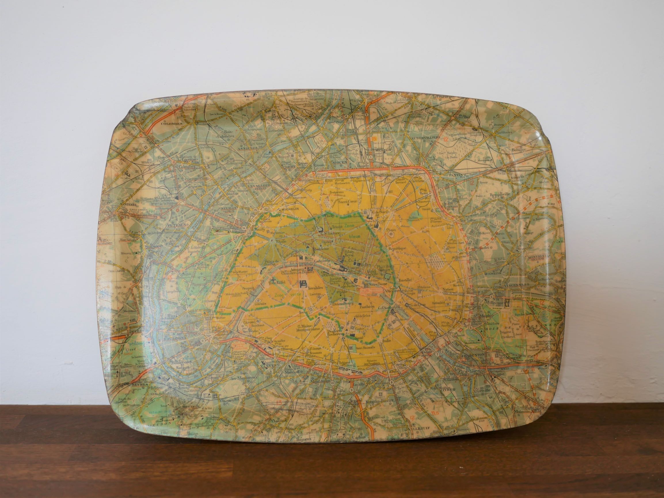 Vintage "Paris plan" platter