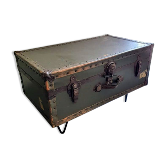 Old trunk diverted into a coffee table