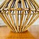Large vintage pendant light in bamboo and rattan, circa 1960's