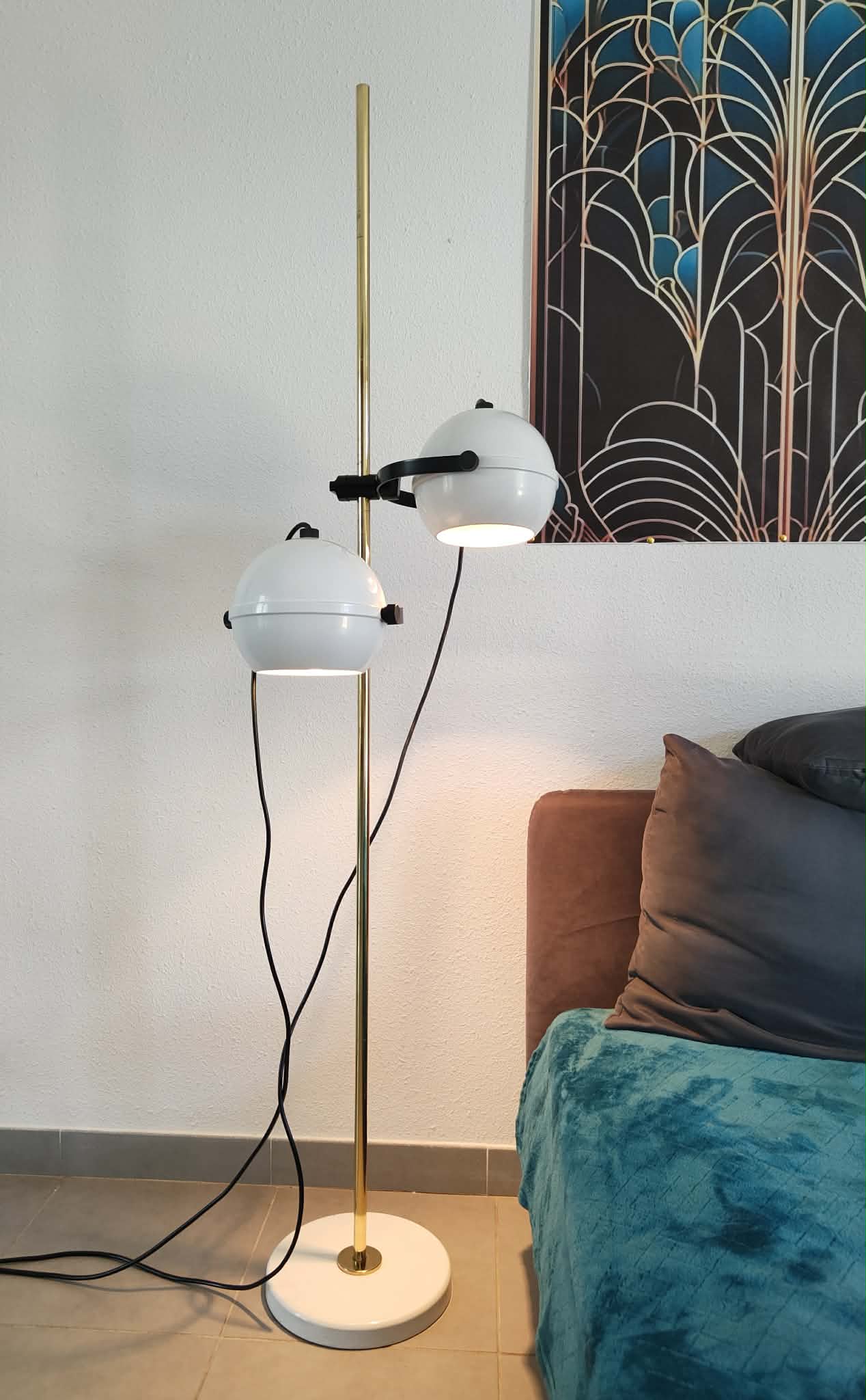 1970s vintage floor lamp eyes ball