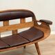 Rustic living room wooden barrel armchairs and sofa Italy 1970s