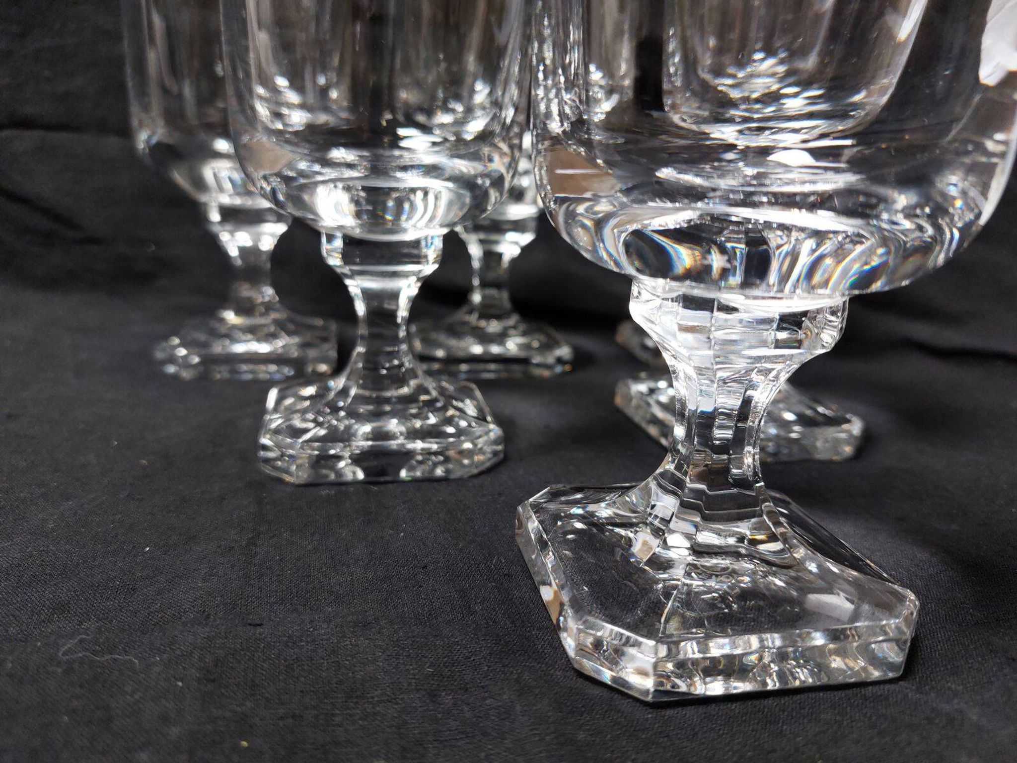 Set of 6 crystal water glasses from Villeroy and Boch, model Mercury - Height 14.