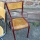 Suite de 15 chaises dépareillées industrielle école vintage
