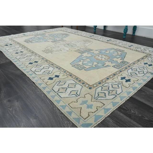 1970s Vintage Turkish Handmade Wool & Cotton Orange Area Rug 175x248