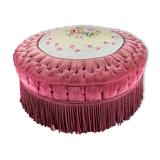 Napeolon III pouf in padded velvet - xix