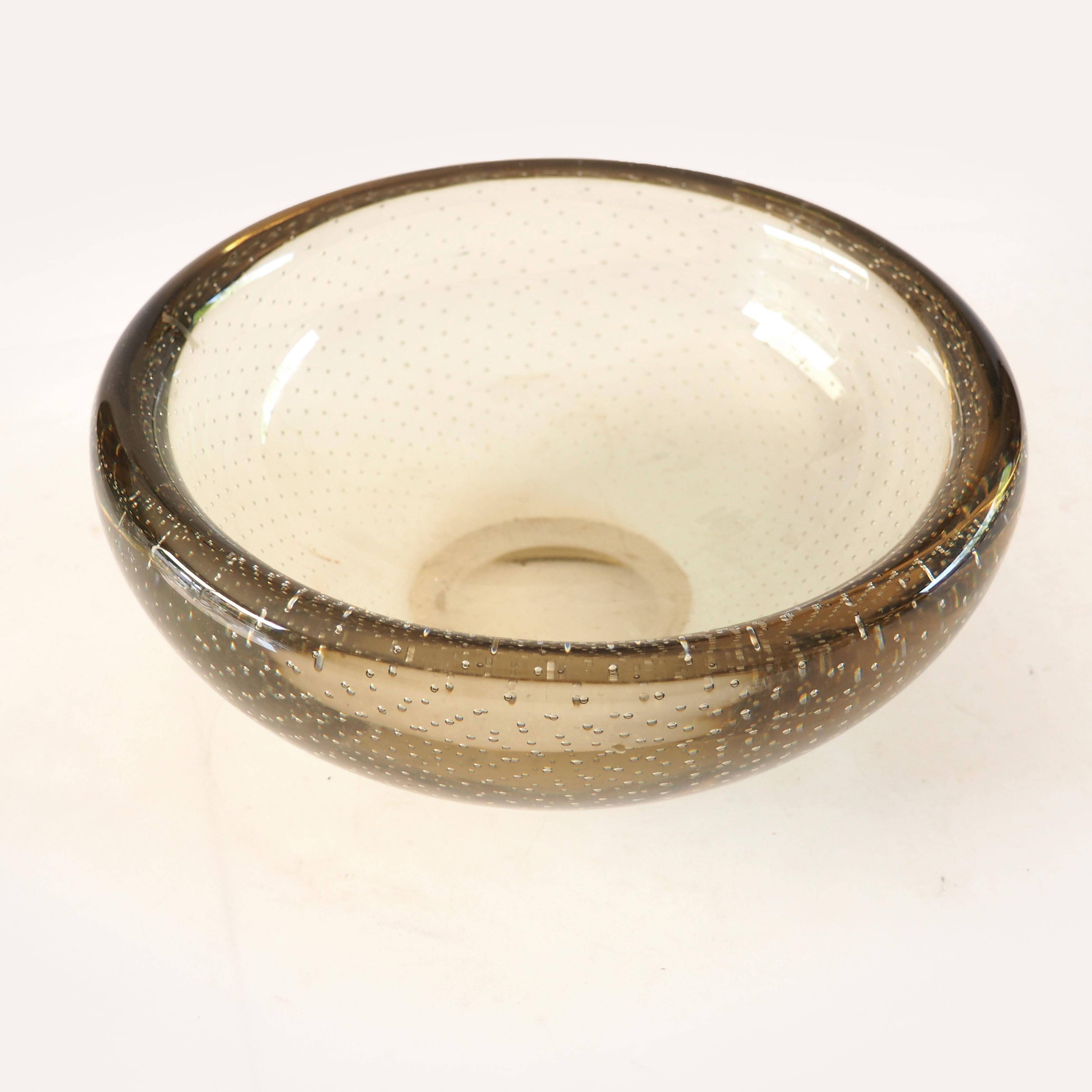 Seguso bullicante crystal salad bowl