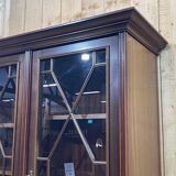 English two-piece mahogany bookcase, made in the 1970s